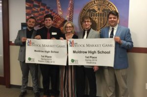 Muldrow High School students winners of 2019 spring stock market game